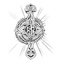 biblical cross tattoo design idea