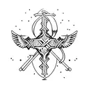 biblical cross tattoo design idea