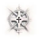 biblical cross tattoo design idea