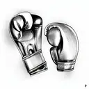 boxing gloves tattoo design idea