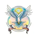 flying eagle tattoo design idea