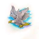 flying eagle tattoo design idea
