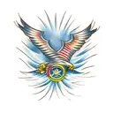 flying eagle tattoo design idea