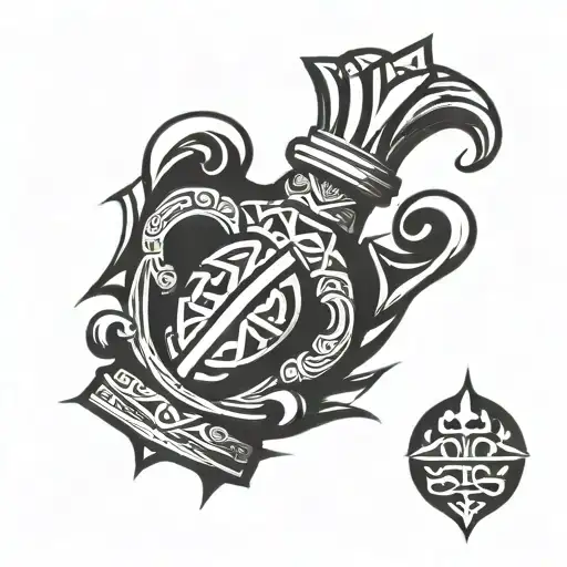 dead knight king chess piece tattoo design idea