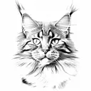 gato Maine coon attack on tittan tattoo design idea