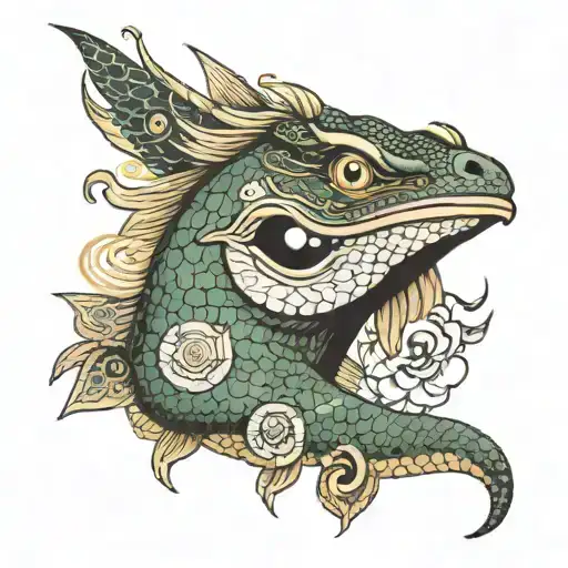 Reptil  Horus eye tattoo design idea