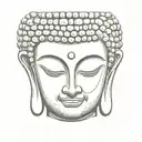 buddha head tattoo design idea