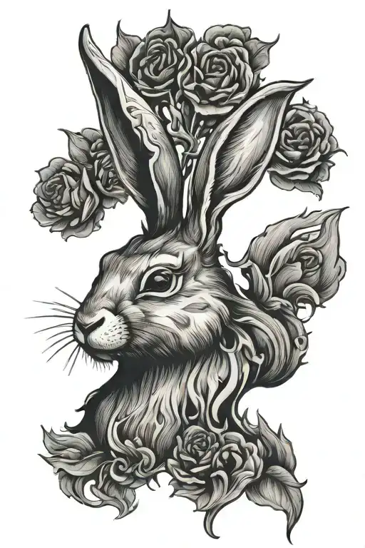 jackalope tattoo design idea