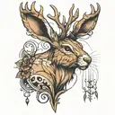 jackalope tattoo design idea