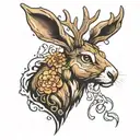 jackalope tattoo design idea