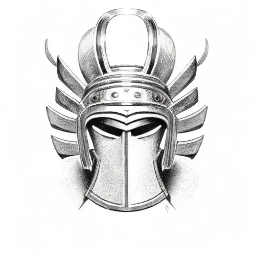 Spartan Helmet with Laurel Wreath:  Combine a Spartan helmet with a laurel wreath, a symbol of victory in ancient Greece tattoo design idea