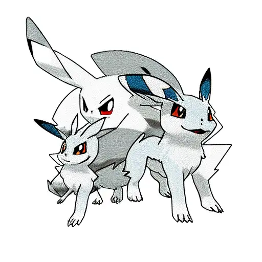 pokemon eevee and glaceon tattoo design idea