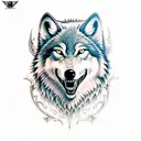 a wolf gnashing teeth tattoo design idea