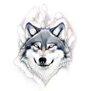 a wolf gnashing teeth tattoo design idea