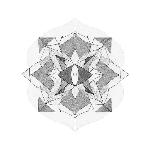 Incorporate candlestick patterns into a geometric design tattoo design idea