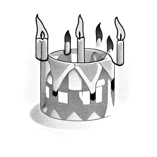 Design a black-grey tattoo of a candlestick engulfing pattern tattoo design idea