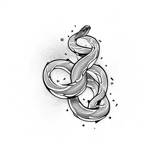 Electric snake tattoo design idea