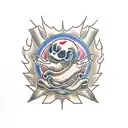 Electric snake tattoo design idea