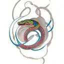 Electric snake tattoo design idea