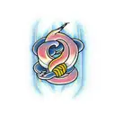 Electric snake tattoo design idea