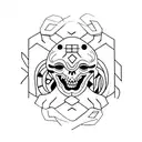 E Z overlapping tattoo design idea