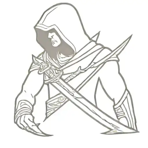 assassin's creed blade  tattoo design idea