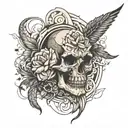 aesthetic gym tattoo design idea