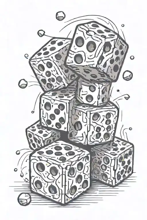 Dice dungeons tattoo design idea