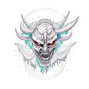 demon hiking tattoo design idea