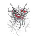 demon hiking tattoo design idea