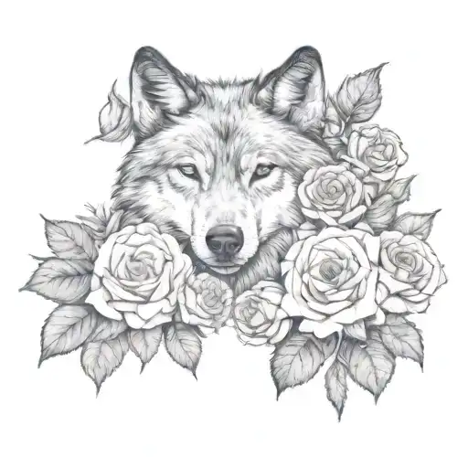 wolves and roses see hear speak no evil roses covering eyes ears mouth tattoo design idea