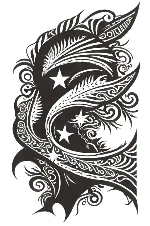 philippine flag merged tattoo design idea