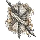 harry potter wand intertwined text always tattoo design idea