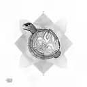 tortoise tattoo design idea