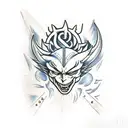 write "devil may cry"  tattoo design idea