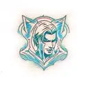 write "devil may cry"  tattoo design idea