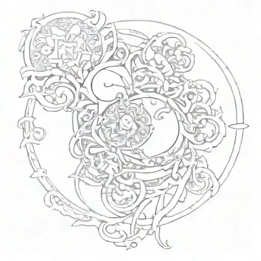 persian painting tattoo design idea