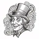 cute wonka chocolate tattoo design idea