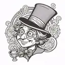 cute wonka chocolate tattoo design idea