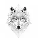 ragnar face and wolf tattoo design idea