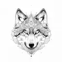 ragnar face and wolf tattoo design idea