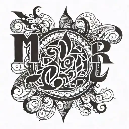 Design a tattoo for a man with the name Maya in it and the dates 2019 and 2015 tattoo design idea