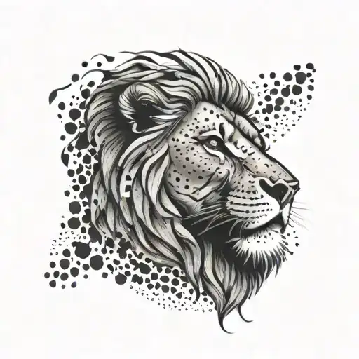 A WWE-inspired tattoo featuring a lion in a Metallica theme tattoo design idea
