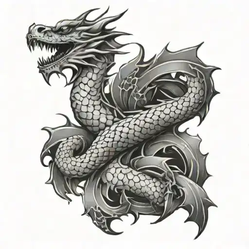 dragon scale tattoo design idea