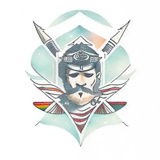 Text 'NOMAD'  tattoo design idea