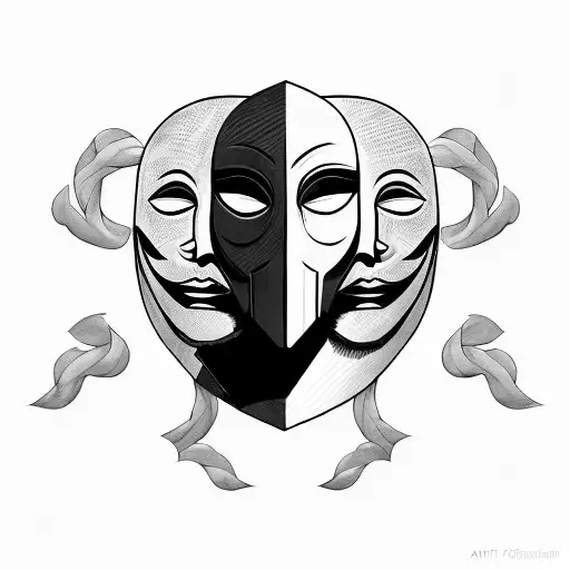 A Man Pulling Of His Multiple Mask To Show The Reality That To Survive Here We Need To Adapt With. tattoo design idea