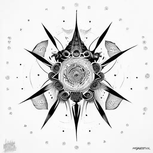 with it use the ha ha ha ha quote of joker and life circle mandala tattoo design idea