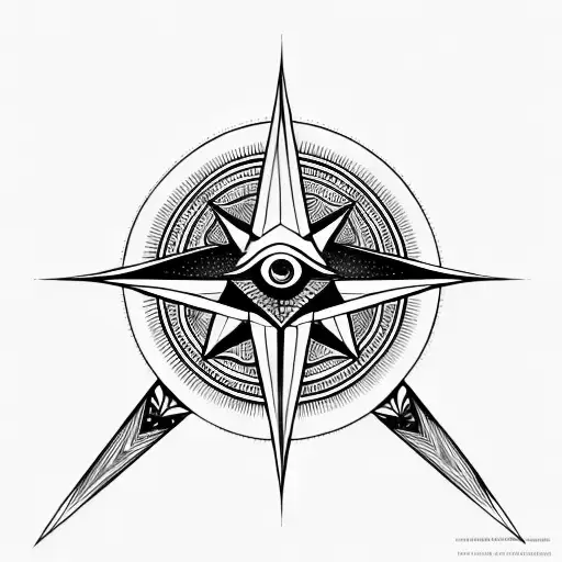 illuminati Consisting a Compass arm band with Geometric patterns  tattoo design idea