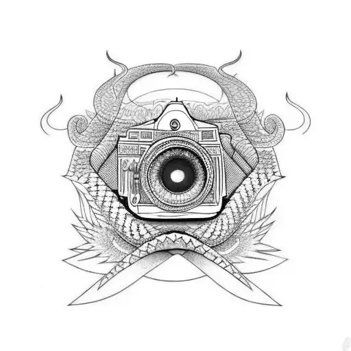 Camera Tattoo Concept | Rough drawing of a tattoo idea. Imag… | Flickr