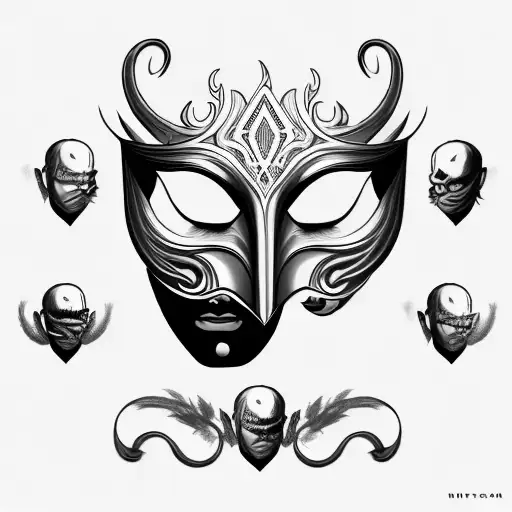 A Man Pulling Of His Multiple Mask To Show The Reality That To Survive Here We Need To Adapt With. tattoo design idea